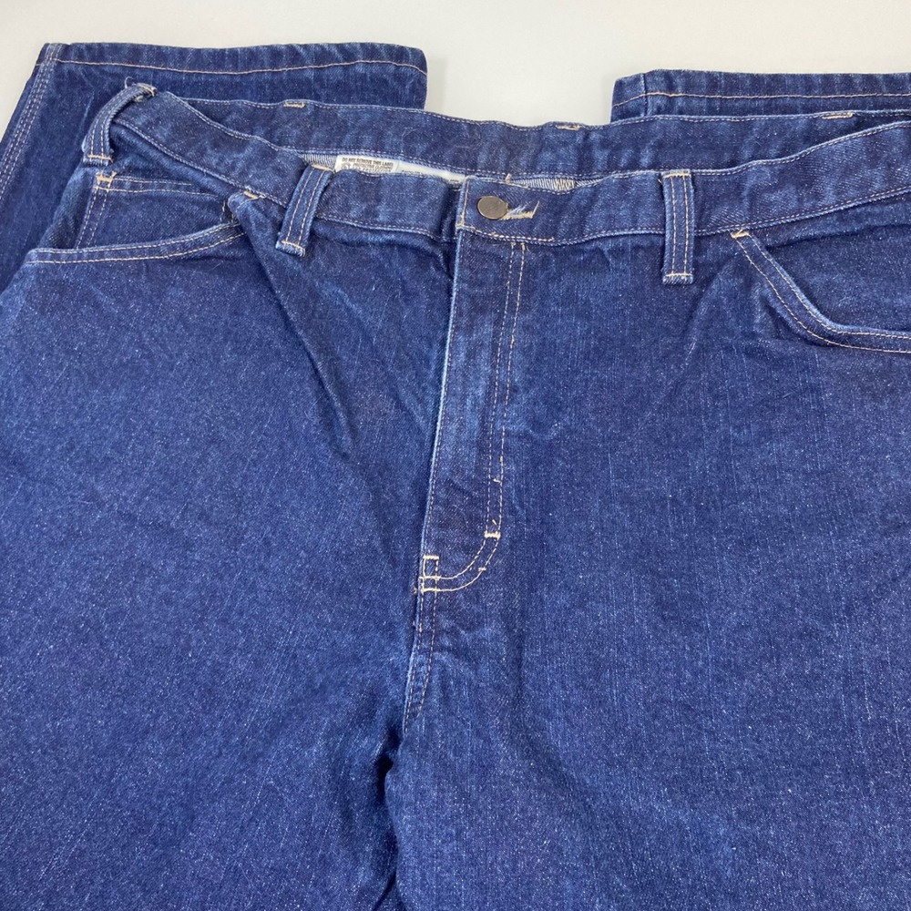 Dickies Mens 42x28 Blue FR Flame Resistant Denim Work Jeans ARC Rating 20.0 FLAW
